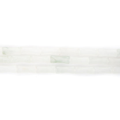 5x12mm Natural White Jasper Stone Bamboo Shape Gem Healing Energy Loose Spacer Beads for DIY Necklace Bracelet Earring