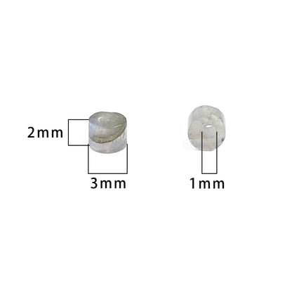 BEADIA Natural Spectrolite Spacer Beads Caps Flat Round Loose Beads for Beading Jewelry Making 3mmx2mm 38cm