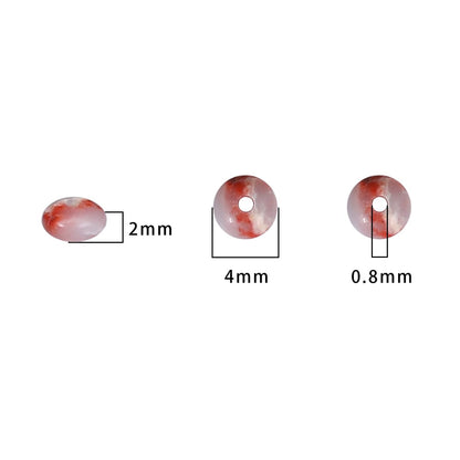 BEADIA Natural Shoushan Disk Stone Beads 4x2mm 160pcs Rondelle Loose Semi Gemstone Beads for Jewelry Making Design