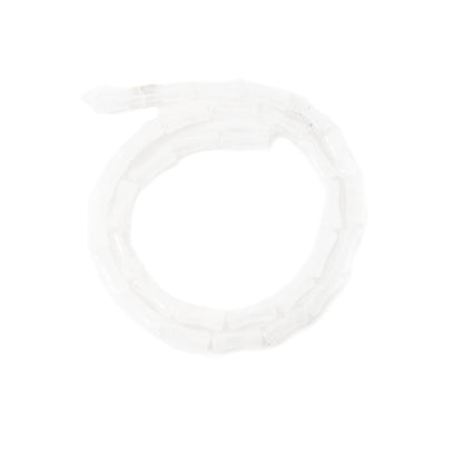 5x12mm Natural White Jade Stone Bamboo Shape Gem Healing Energy Loose Spacer Beads for DIY Necklace Bracelet Earring