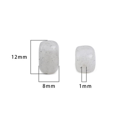 BEADIA Natural Spectrolite Cuboid Stone Loose Semi Gemstone Beads for Jewelry Making 8mmx12mm 38cm/Strand