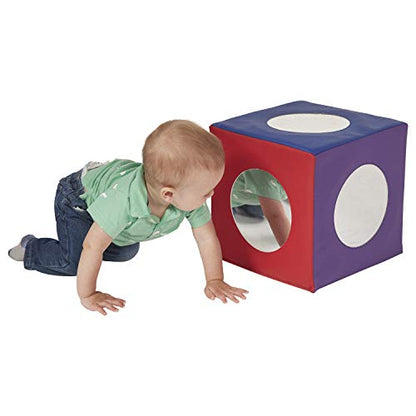 ECR4Kids SoftZone Mirror Activity and Sensory Play Cube, Baby Essentials, Assorted