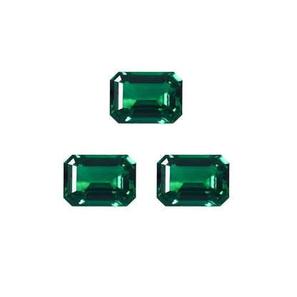 1PCS 6 * 8mm Emerald Laboratory Cultivates Zambian Emerald about 1CT