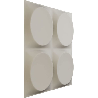 Ekena Millwork 11 7/8"W x 11 7/8"H Adonis EnduraWall Decorative 3D Wall Panel, Satin Blossom White (Covers 0.98 Sq. Ft.