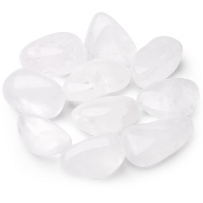 QINJIEJIE Clear Quartz Crystals Bulk (1000+ Carats) Polished Stone 0.6-1" Tumbled Stones Healing Crystal Reiki Decoration 0.45 lb 200G