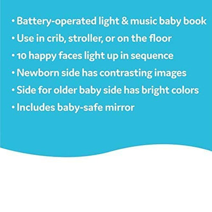 Yookidoo First Soft Cloth Baby Book - Lights and Music (0 to 12 Months). Essential Toy for Infant and Newborn's Playmats Promotes Sensory Development and Tummy-Time Training
