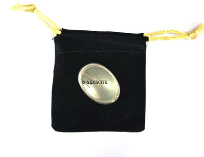 GEMSCITE Pyrite Thumb Worry Stones Metaphysical Gemstone Crystal Healing Reiki Men Women Gift FENG Shui Positive Energy Love Wellness Palm Stones Wicca Powerful