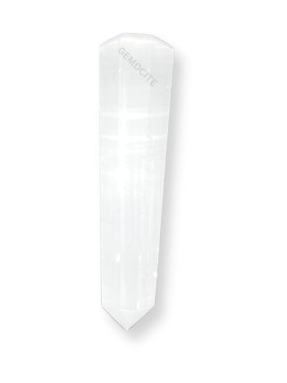 WholesaleGemShop 70 mm (3 Inch) Selenite Gemstones Obelisk Tower Jumbo Facet Aura Rock Crystal Natural Polished Earth Wand Spirit