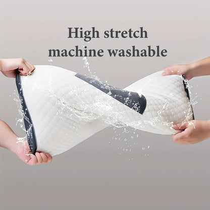Purchase One And Receive Another at No Cost, Two Soft Woven Neck Massage Pillows for Couples - Featuring Adjustable Ergonomic, High-Quality Pillow Core, And a Removable Pillowcase for Enhanced Sleeping Comfort.