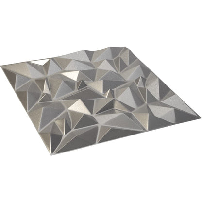 Ekena Millwork 19 5/8"W x 19 5/8"H Leto EnduraWall Decorative 3D Wall Panel, Dark Steel (Covers 2.67 Sq. Ft.