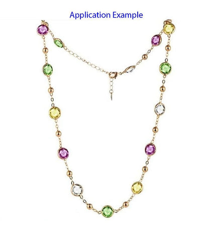 1 Set Adabele Grade A Mixed Birthstone Connector Links 8mm Austrian Crystal Bead 18K Yellow Gold Plated (12pcs) for DIY Craft Jewelry Making CCP29