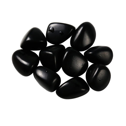 Tumbled Polished Natural Black Obsidian Stones, Crystals and Healing Stones Quartz Bulk for Wicca, Reiki, Healing Energy, Chakra Stones, Witchcraft Supplies(10Pcs)
