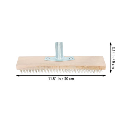 Yardwe Moss Cleaning Brush 11.81In Garden Removal Brush for Narrow Spaces Attach to Standard Broom or Rake Handles Ideal for Patio Lawn and Sidewalk Cleaning