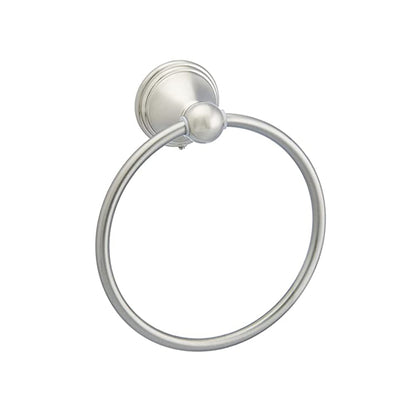 Amazon Basics 5 Piece Bathroom Hardware Set, Satin Nickel, Towel Bar, Toilet Paper Holder, Towel Ring, Robe Hook, AB-BR817-SN