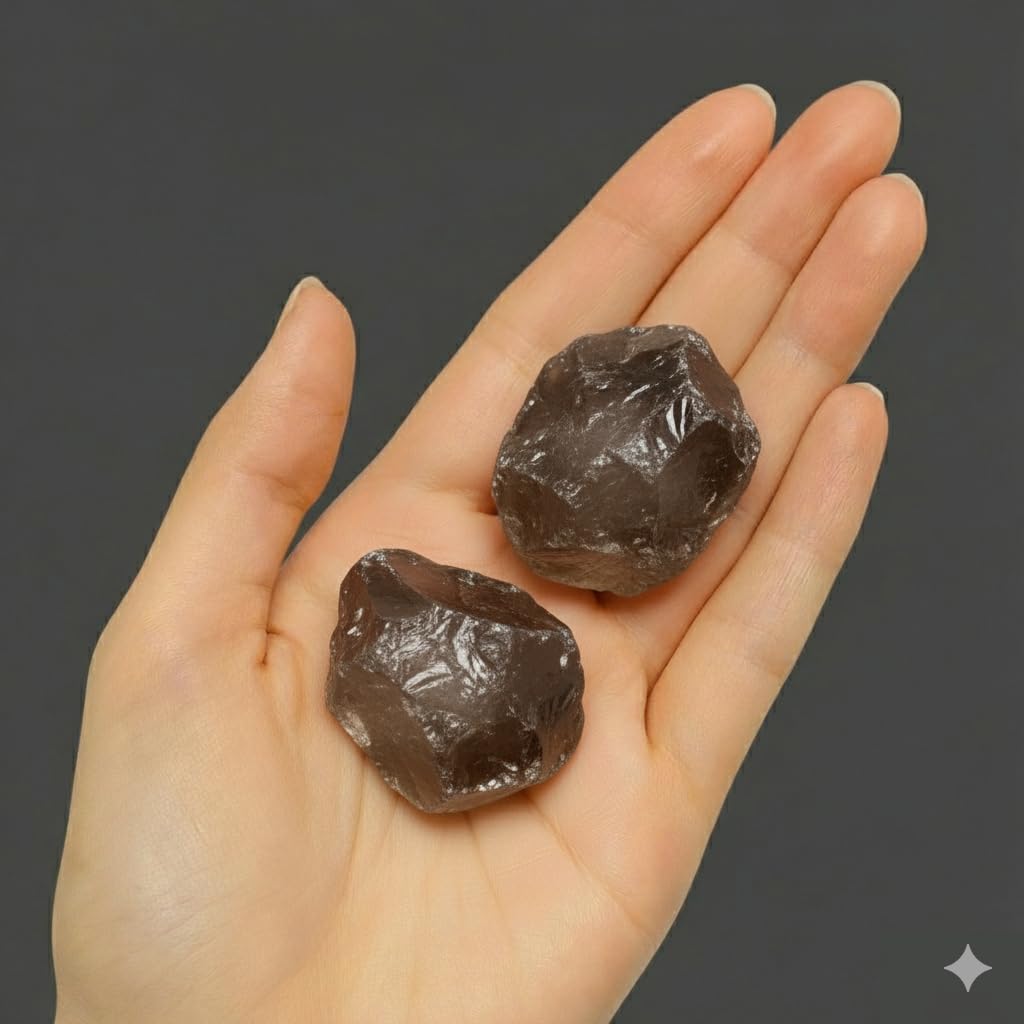Large 1.25-2.0” Smoky Quartz Raw Crystal Stone – Natural Rough Gemstone for Meditation, Chakra Balancing, Grounding, Feng Shui, Reiki & Home Décorz