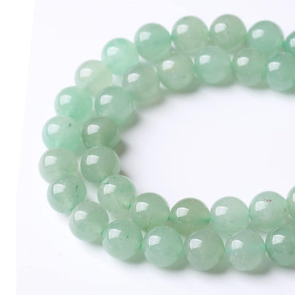 90PCS 4MM Green Aventurine Natural Gemstone Round Stone Beads for Jewelry Making DIY Energy Stone Healing Power Bracelet 15"