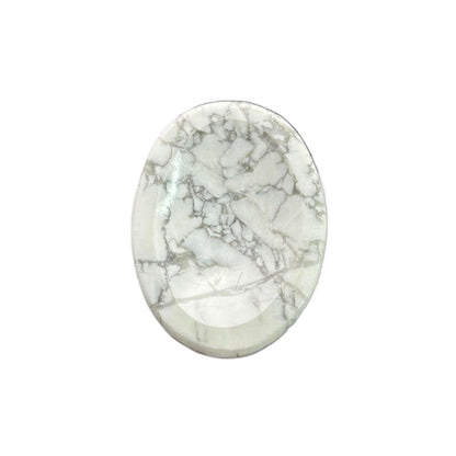 Howlite Thumb Worry Stones Metaphysical Gemstone Crystal Healing Reiki Men Women Gift Feng Shui Positive Energy Love Wellness Palm Stones Wicca Powerful