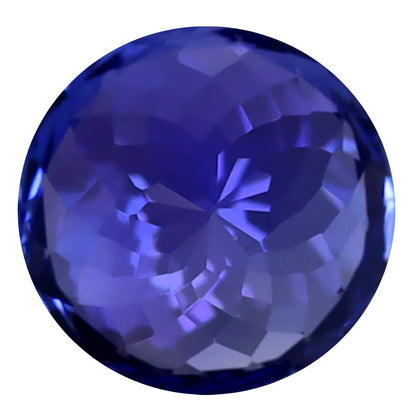 2.29 ct AIG Certified AAAA Grade 8 mm Round Cut Violetish Blue Genuine Tanzanite Natural Loose Gemstone