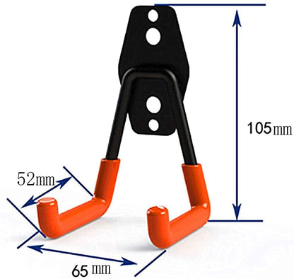 2Pcs Folding Step Stool Wall Mount Hooks, Telescoping Wall Mount Ladder Hooks,Household Engineering Ladder Hanger, Telescoping Ladder Hanger, for Garage & Shed Display & Storage Ladder Tool (U-Type)