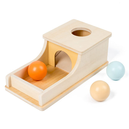 Busy edition Montessori Toys for Babies 6-12 Months Object Permanence Box Wooden Ball Drop Toy Play for 6 Month 1 2 3 Year Old Toddlers Infant Early Age Toy