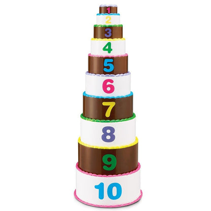 Learning Resources Stack and Count Layer Cake - 10 Pieces, Ages 18+ months Toddler Learning Toys, Early Stacking and Counting Skills for toddlers