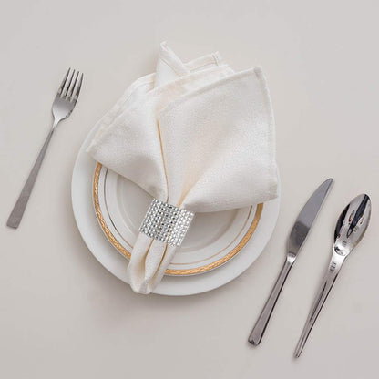 Accmor 100pcs Napkin Rings, Silver Napkin Rings Buckles for Table Decorations, Wedding, Dinner, Party, DIY Decoration