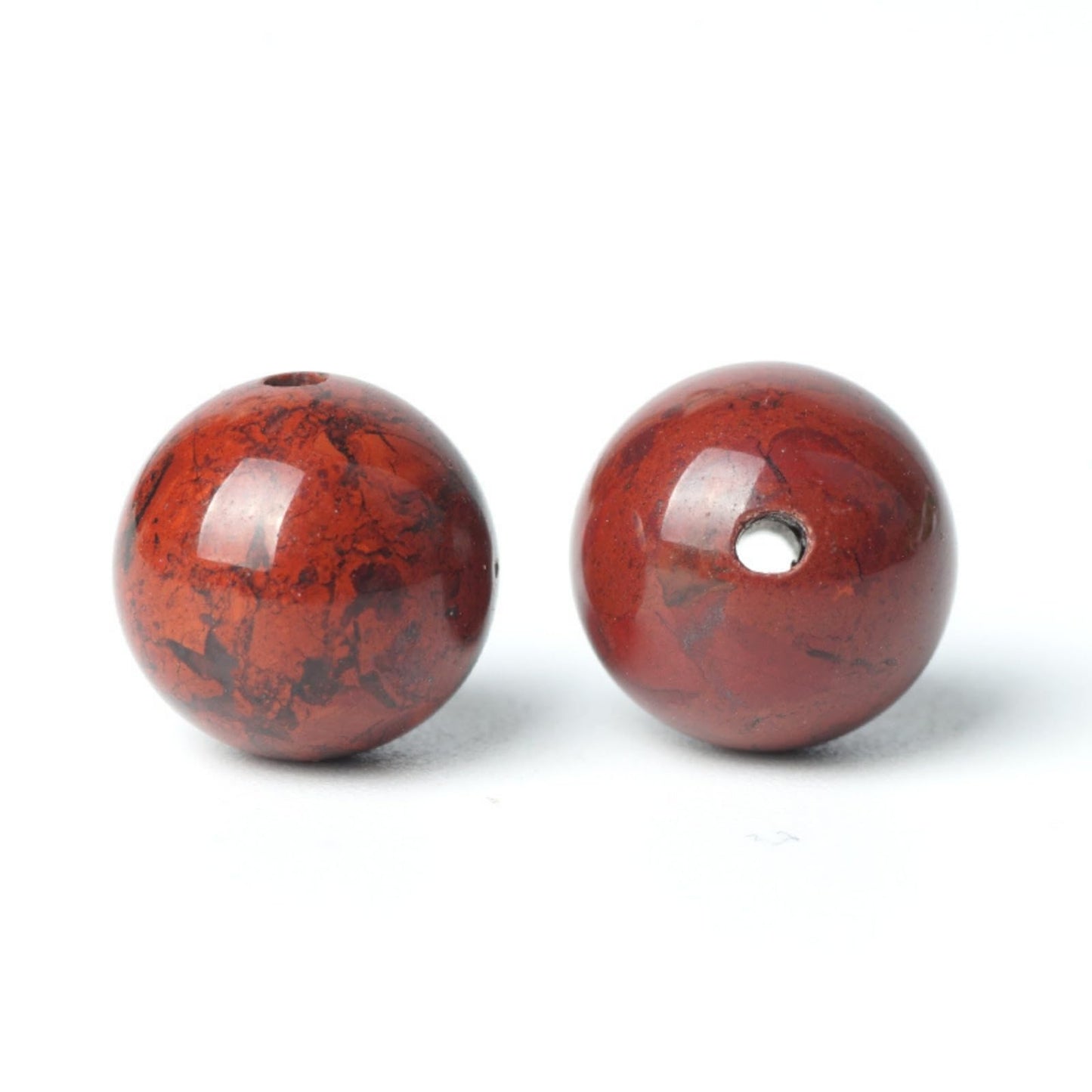 100Pcs Natural Stone 8mm Red Blood Jasper Round Loose Gemstone Energy Healing Beads Hole Size 1mm DIY Smooth Beads for Bracelet Necklace Earrings Jewelry Making