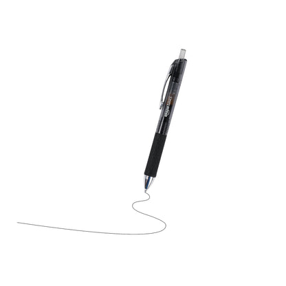 Amazon Basics Retractable Gel Pens, Fine Point 0.7mm, Smooth Writing, Black, No Smudge, School and Office Supplies, 12-Pack