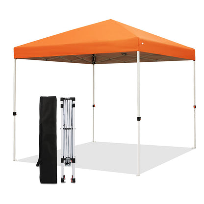 Northroad 8X8 FT Pop Up Canopy, Outdoor Instant Canopy Tent w/Carrying Bag, Portable Gazebo Shelter for Wedding Party,Commercial Event,Patio,Garden,Beach -Orange