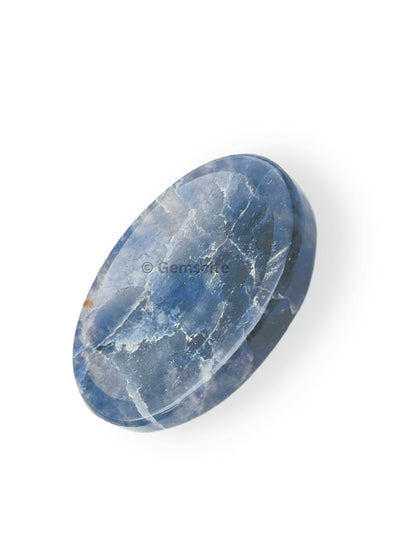 GEMSCITE Iolite Thumb Worry Stones Metaphysical Gemstone Crystal Healing Reiki Men Women Gift FENG Shui Positive Energy Love Wellness Palm Stones Wicca Powerful