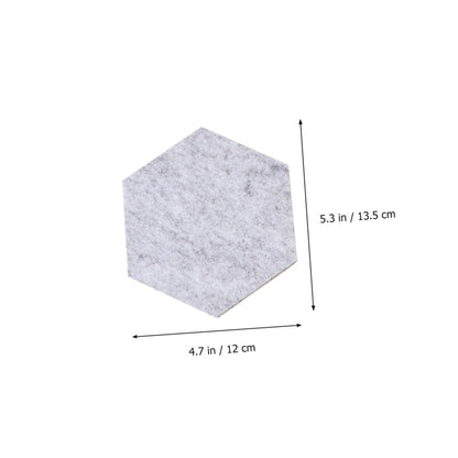 Homoyoyo 20pcs Hexagon Felt Wall Stickers Adhesive Decorative Wool Felt Board for Home and Classroom Use Mint Grey Creative Wall Decor for Office Classroom Spaces