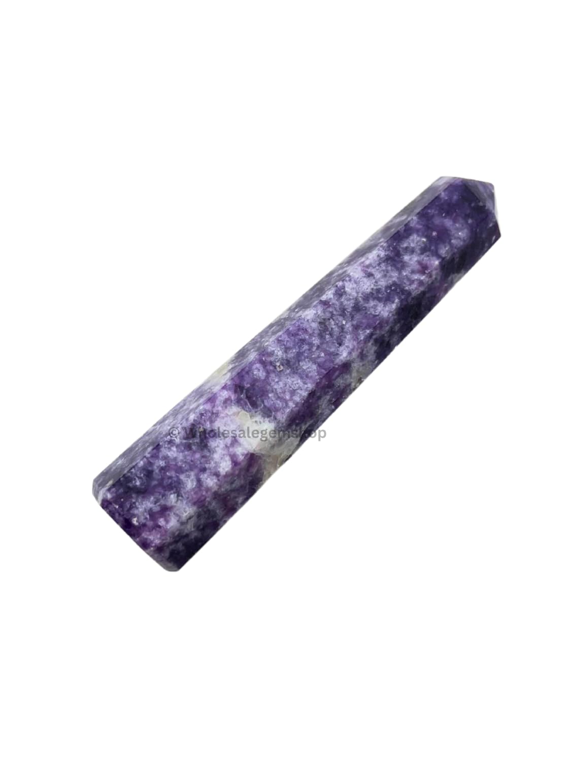 WholesaleGemShop 3 Inch (70 mm) Lepidolite Gemstones Obelisk Tower Jumbo Facet Aura Rock Crystal Natural Polished Earth Wand Spirit