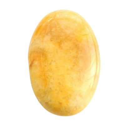 Erliway Natural Topaz Palm Stone Crystal, 2"-2.3" Large Healing Pocket Worry Stone, Polished Crystals and Healing Stones for Anxiety Stress Relief Therapy