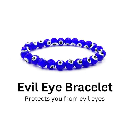 PRECIOUS PEBBLE Evil Eye Beaded Bracelet for Men & Women – Handmade Turkish Blue Eye Bracelets with Natural Stone Beads – Adjustable Size Symbolic Jewelry for Mindful Style, Gifting & Everyday Wear
