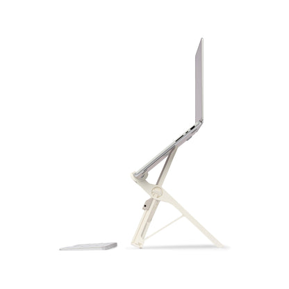 Roost V3 Plus - Ultra Portable and Adjustable Laptop Stand - Quick-Release Height Adjustment, 5 to 14 inch Screen Lift, Patented Rigid Folding Structure and Self-Adjustings Laptop Grips | Dune Color