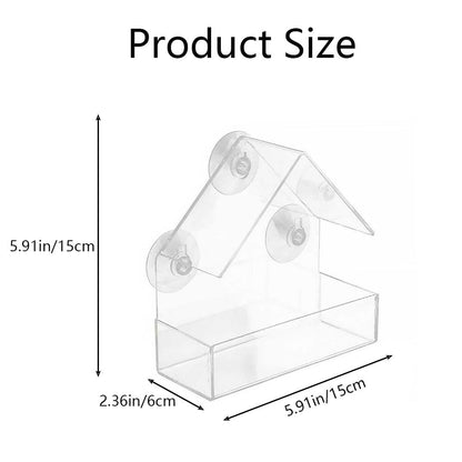 Bird Feeder Birds House for Outdoor, Window Bird Feeder with Strong Suction Cups for Wild Birds, Cardinal, Bluebird