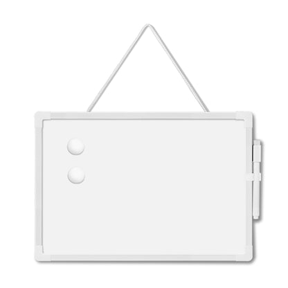 Double Sided Mini Dry Erase Board, 11" x 7" Hanging Whiteboard for Wall, Magnetic Small White Board with Marker (Built-in Eraser) for to-Do Lists, Home School Office