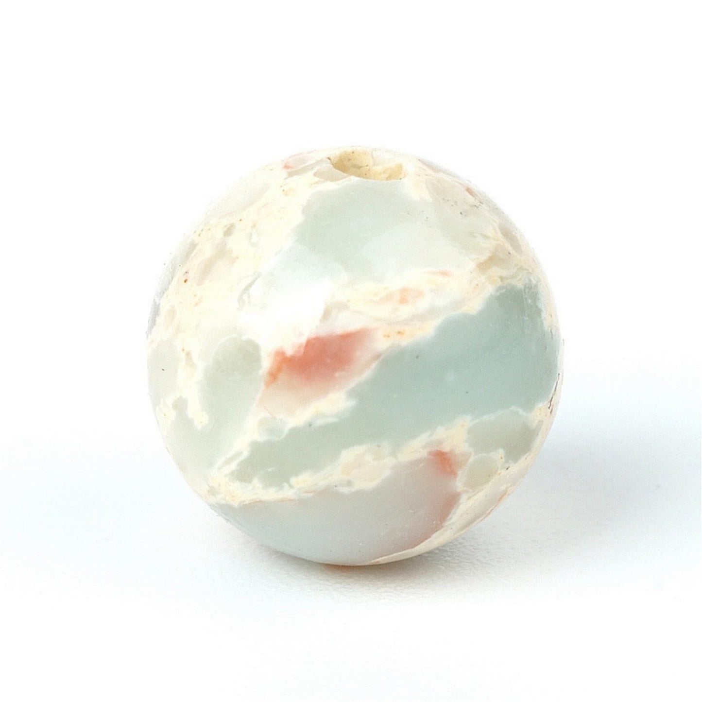 100Pcs Natural Stone 8mm Azure Imperial Jasper Round Loose Gemstone Energy Healing Beads Hole Size 1mm DIY Smooth Beads for Bracelet Necklace Earrings Jewelry Making