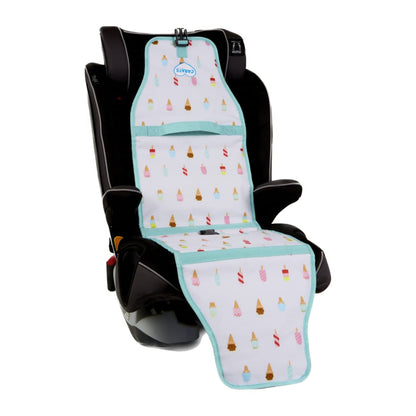 Cool Carats Car Seat Cooling Pad for Babies, Toddlers, and Kids - Comfortable and Durable Cooling Pad for Hot Summer Days - One Size Fits All, Popsicle White