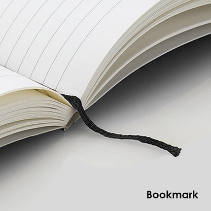 myPAPERCLIP Limited Edition A5 Ruled Notebook | 192 Pages, 100 GSM, Soft Cover, A5 (5.83 × 8.27 in) | Flat Lay | Bookmark & Elastic Closure | Raspberry