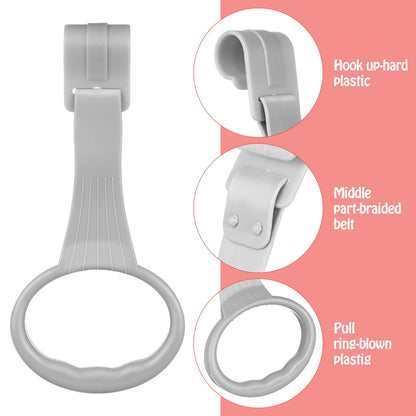 Veemoon Baby Playpen Pull up Rings Handles,4pcs Toddler Walk Assistant Crib Pull Rings Infant Standing Safety Ring Lightweight Plastic Walking Aid for Newborn Walk Practice with Smooth Rounded Edges