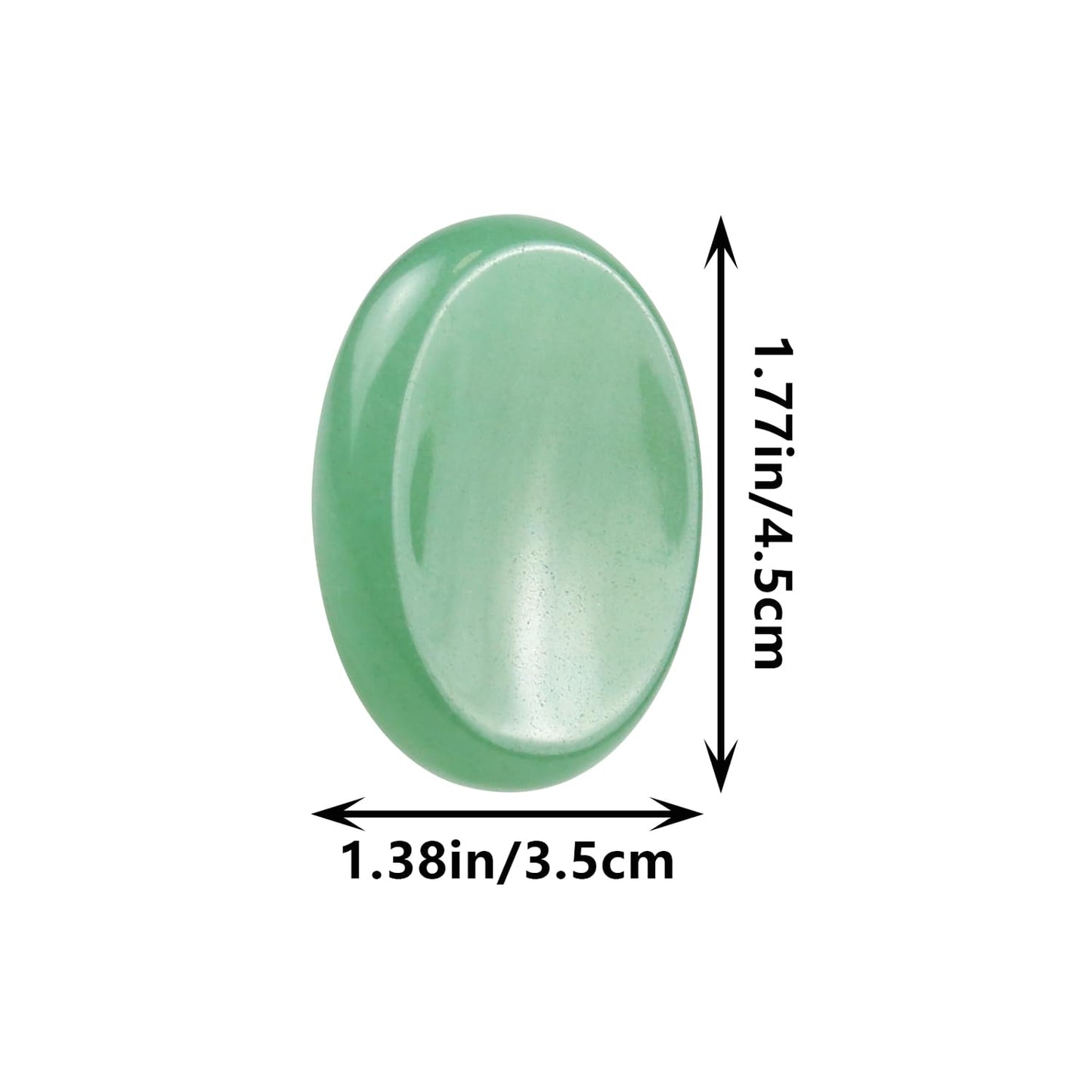Nvzi Worry Stones Green Aventurine Crystal, Chakra Crystals and Healing Stones, Oval Palm Stone, Thumb Stone, Crystals for Beginners, Spiritual Gifts for Women, Meditation Accessories (1PCS)