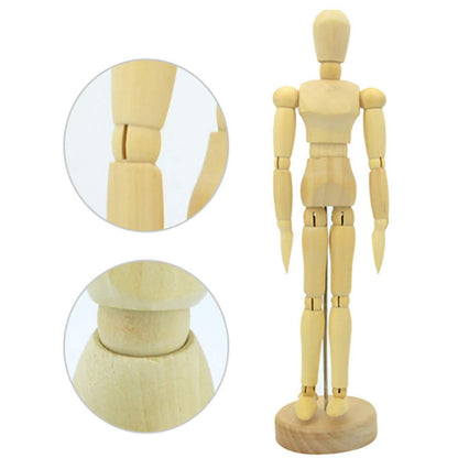 Artist Wooden Manikin Mannequin Sketching Lay Figure Drawing Model Aid Human Figure Artist Draw Painting Model Mannequin Jointed Doll for Art Drawing Human Figures
