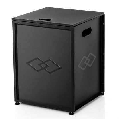 Garvee Propane Metal Tank Cover Table 16 in for Gas Fire Pits, Hides Any Standard 20 LB Propane Tanks, Hideaway Table with Side Handles