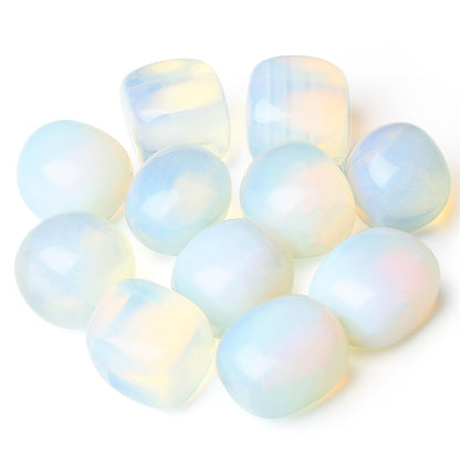 DUQGUHO Opal Crystals Bulk Natural Irregular Polished Stones Tumbled Crystals Gemstone Rocks for Beginners Gift 200g