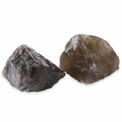 2PCS Natural Raw Stone Healing Crystals Bulk Healing Gemstones for Reiki Tumbling Fountain Rocks Meditation Garden Home Decor (Smoky Quartz)