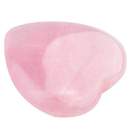 Marrywindix 10 Packs 1 Inch Healing Crystal Natural Rose Stone Heart Love Carved Palm Worry Stone Chakra Reiki Balancing