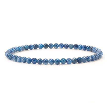 Cherry Tree Collection - Small, Medium, Large Sizes - Gemstone Beaded Bracelets For Women and Men - 4mm Round Beads (Kyanite, Small)