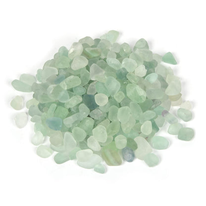 Natural Frosted Green Fluorite Polished Chips Crushed Tumbled Stone Crystal Healing Embellishments 100 grams