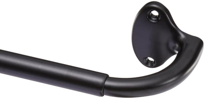 Amazon Basics Room Darkening Blackout Curtain Rod for Bedroom and Living Room, Curved, Wraps Around, Blocks Light, for Heavy Curtains, 48" to 88", Black